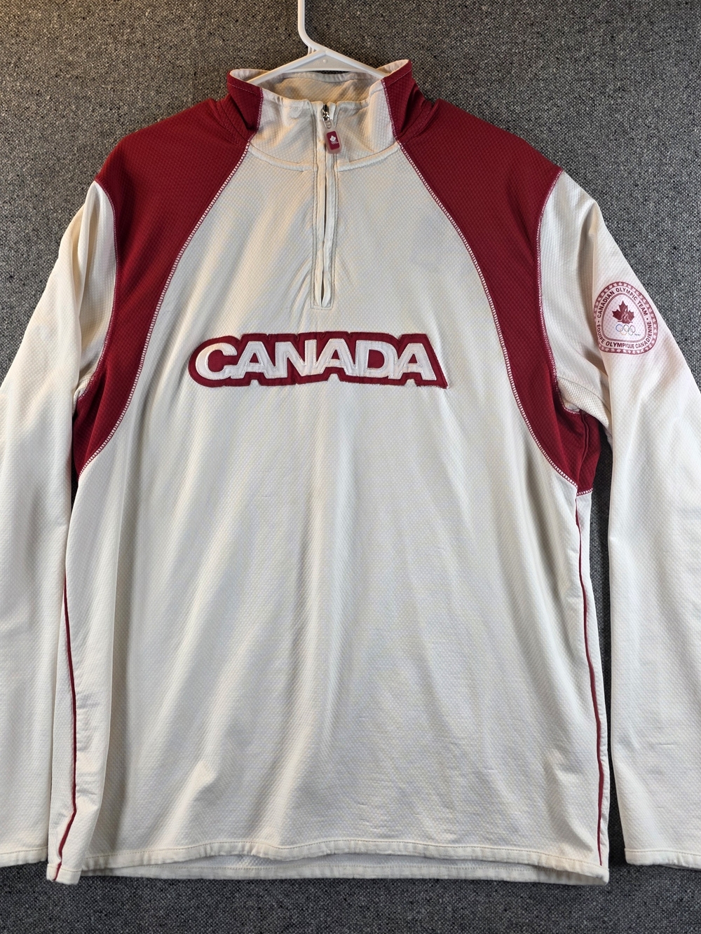 Vintage 2006 HBC Team Canada Olympic Quarter Zip Pullover Men's L Made Canada